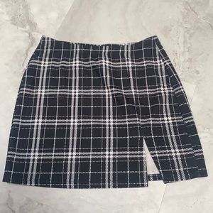Black and White Plaid Mini Skirt Size Small